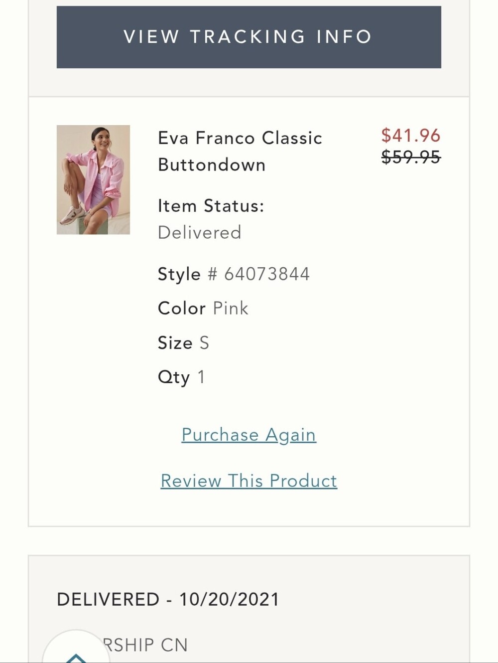 Eva Franco Pink Classic Buttondown Blouse-S - Picture 10 of 10